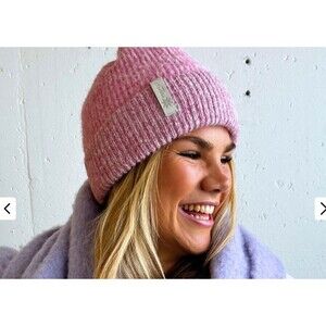 Morild Norway Eirin Lue Knit Beanie-One SIze-Reflective Thread-Heather Pink